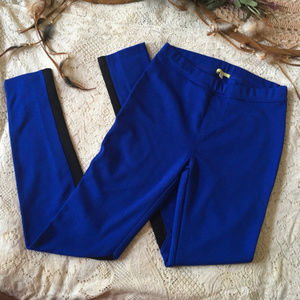 Gianni Bini Royal Blue & Black Pull On Leggings SM